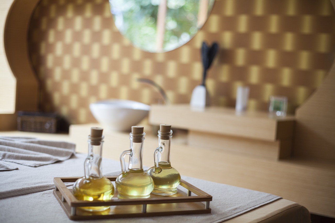 Huile de massage dans un spa