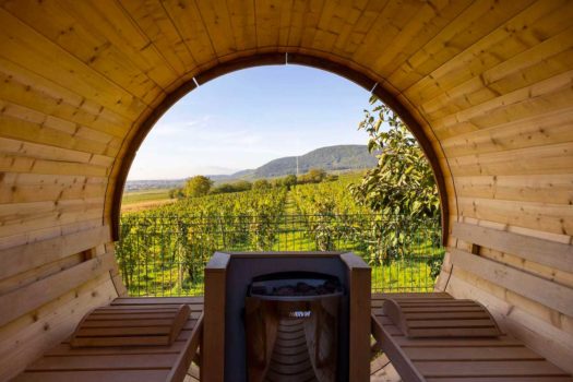 Sauna avec vue sur le vignoble alsacien